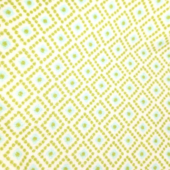 Summer Changing Pad Cover Geometric Green Blue White Soft Fuzzy Infant Baby - Picture 3 of 5